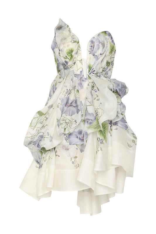 ZIMMERMANN-Natura Draped Mini Dress-
