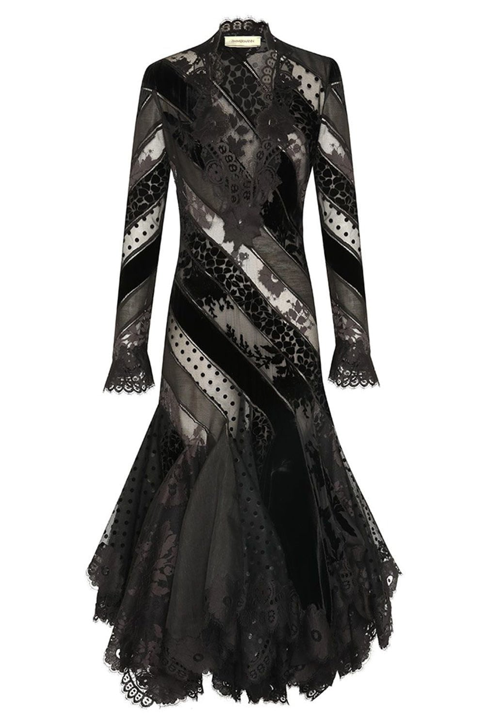 ZIMMERMANN-Eden Spliced Gown-BLACK