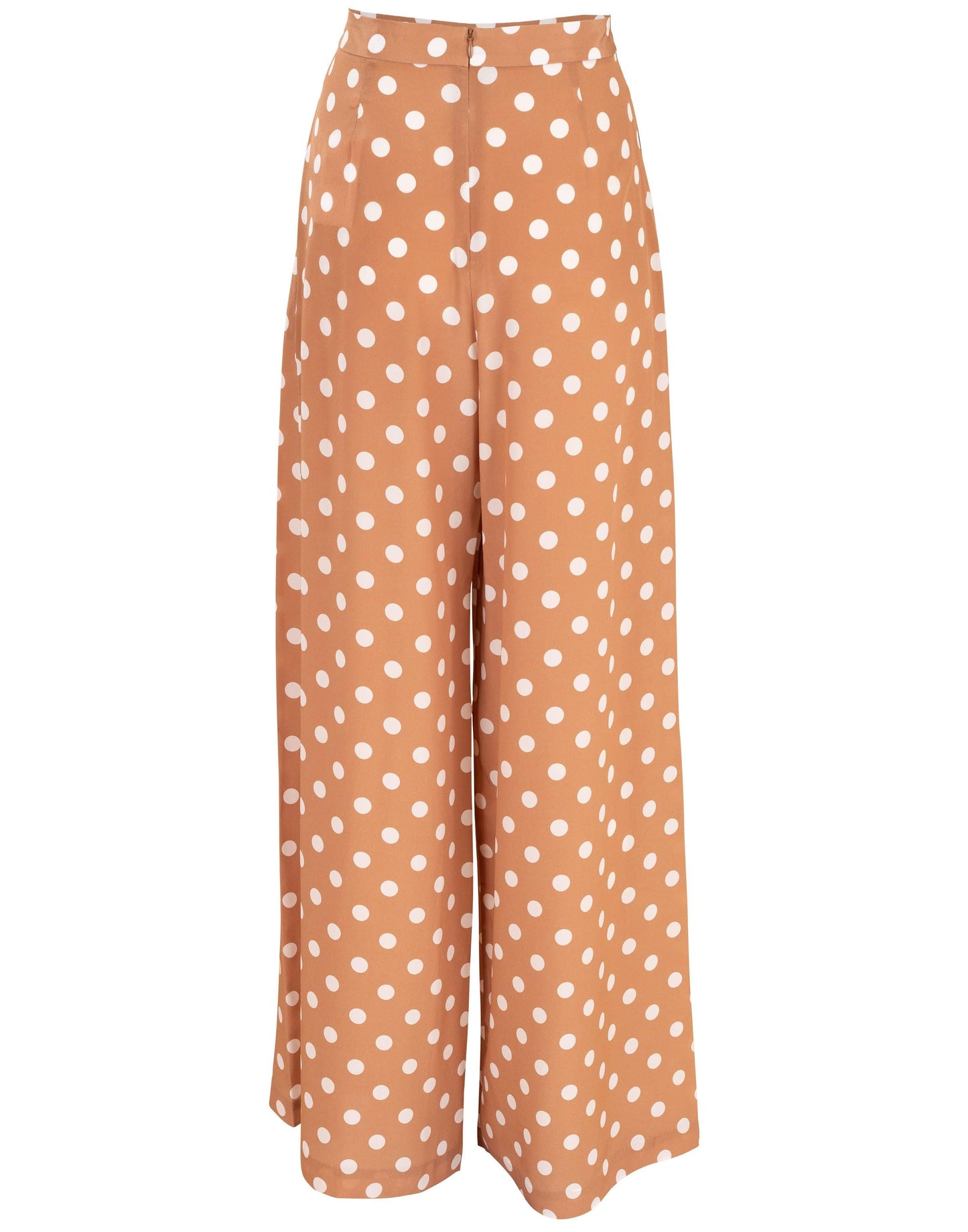 ZIMMERMANN-Polka Dot Silk Wide Leg Pant-