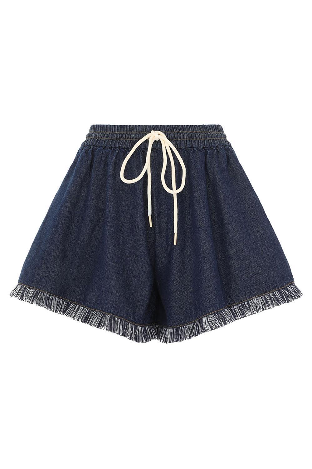 Rhiannon Fringe Short-ATLANTIC-0-CLOTHINGPANTSHORT-ZIMMERMANN