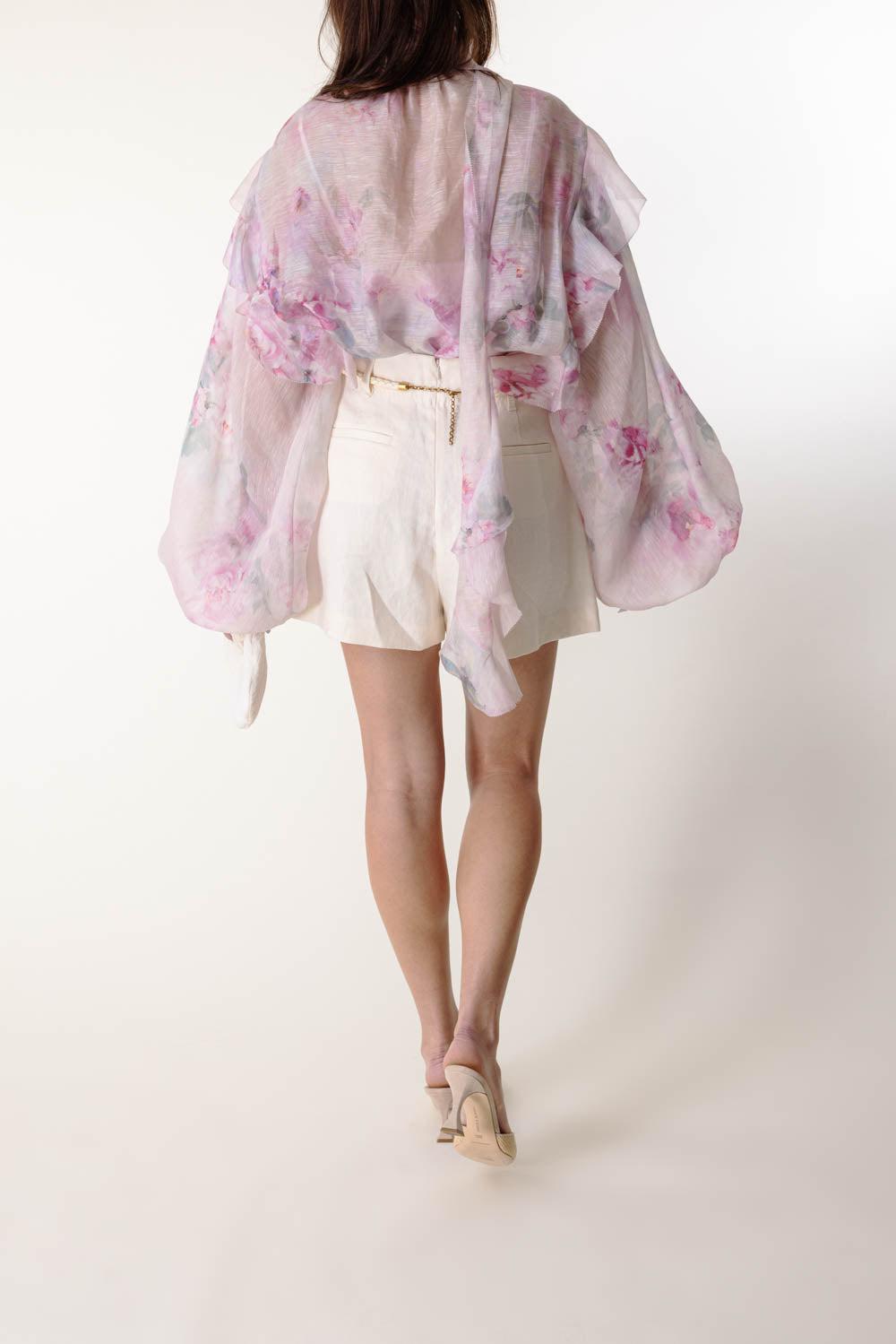 Crush Linen Tuck Short-CREAM-0-CLOTHINGPANTSHORT-ZIMMERMANN