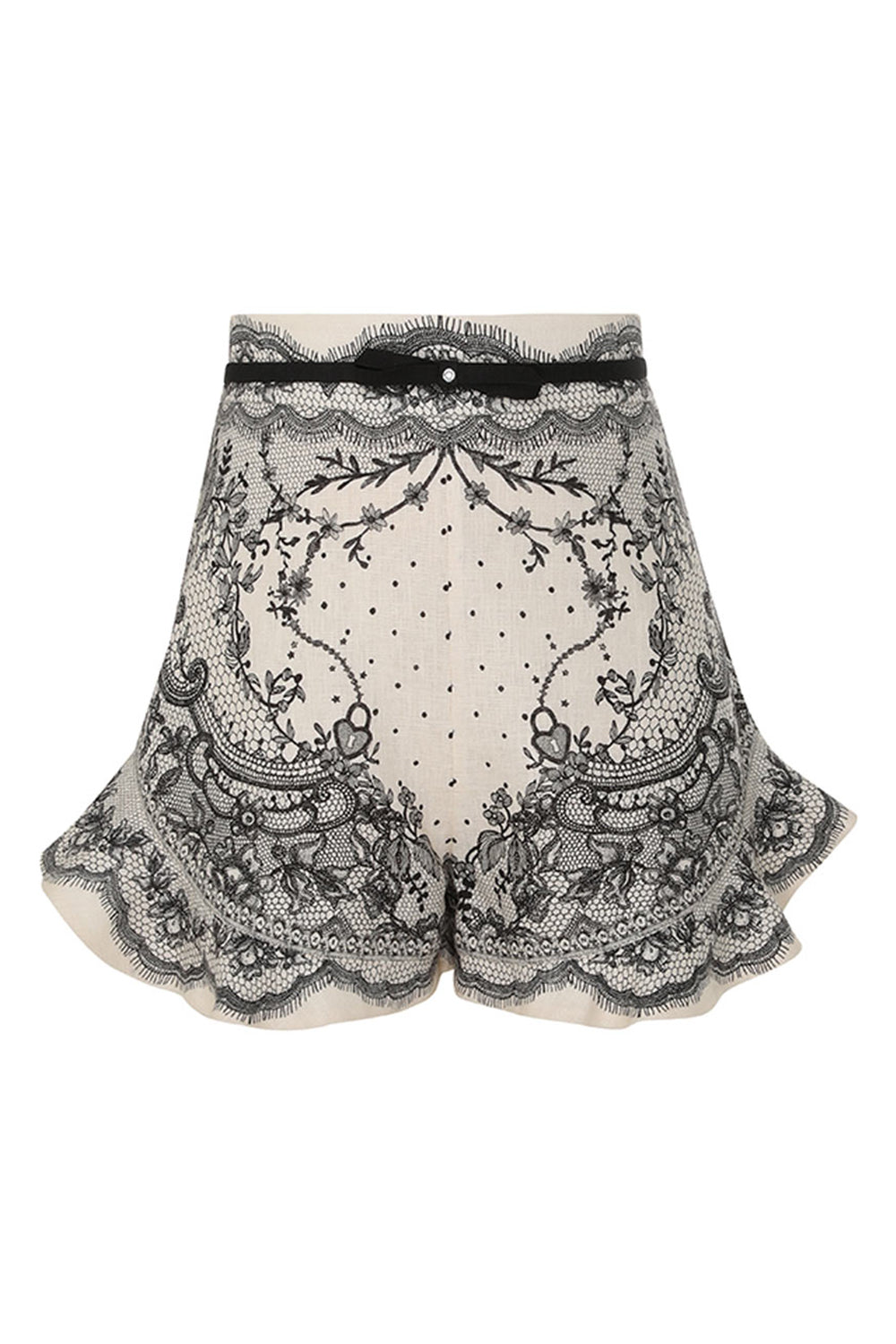 ZIMMERMANN-Crush Flat Front Frill Short-