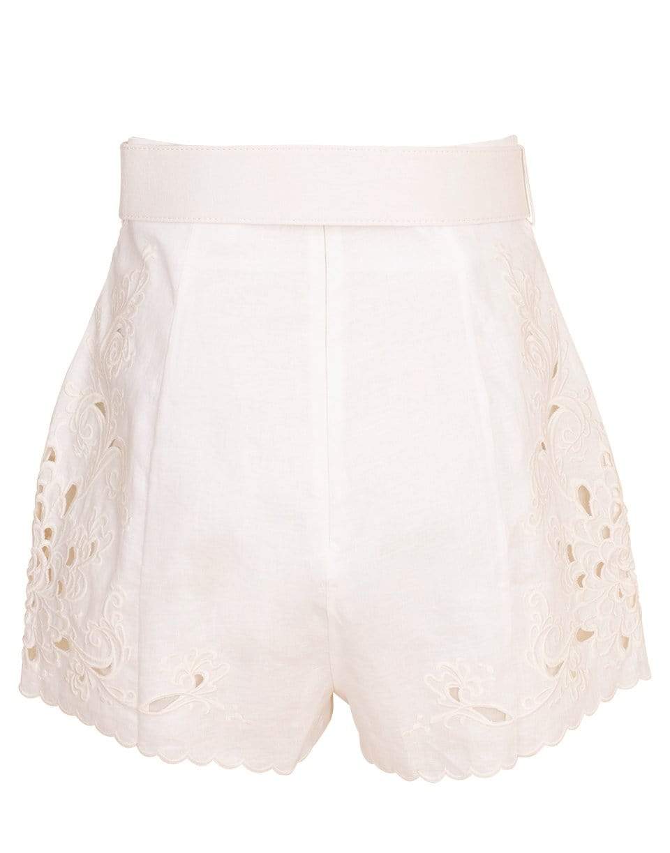 ZIMMERMANN-Peggy Embroidered High Waist Short-