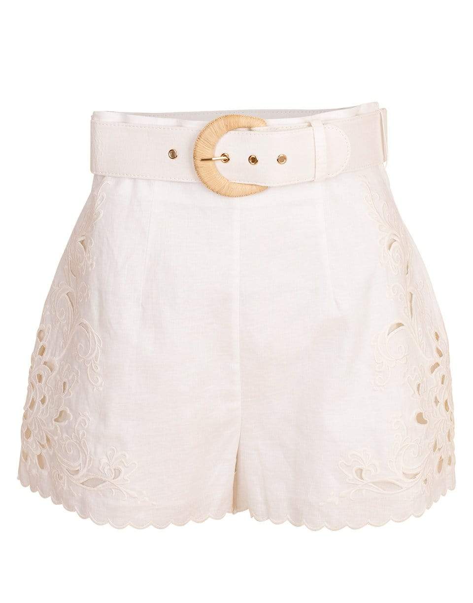 ZIMMERMANN-Peggy Embroidered High Waist Short-