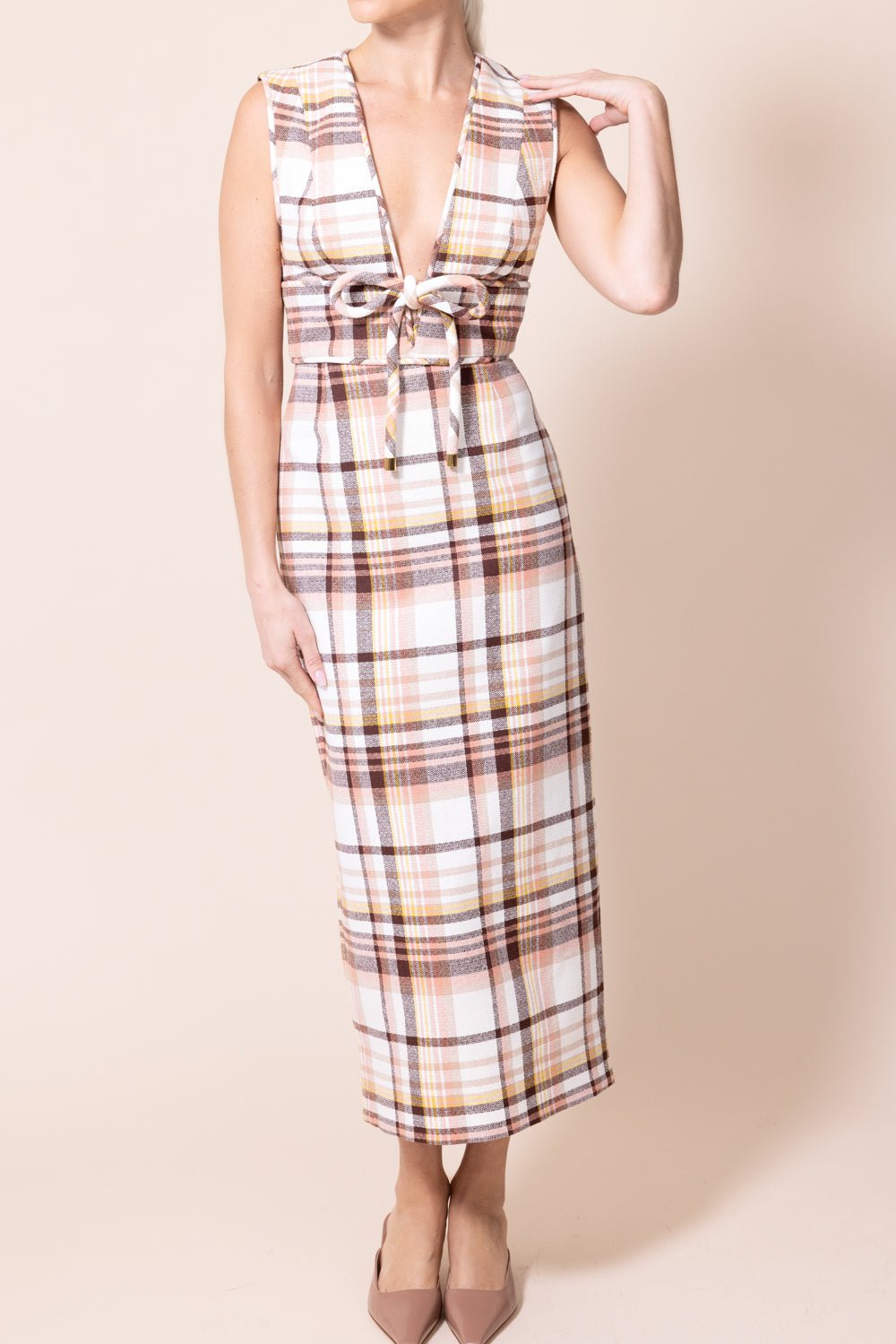  ZIMMERMANN-Matchmaker Check Pencil Skirt- 