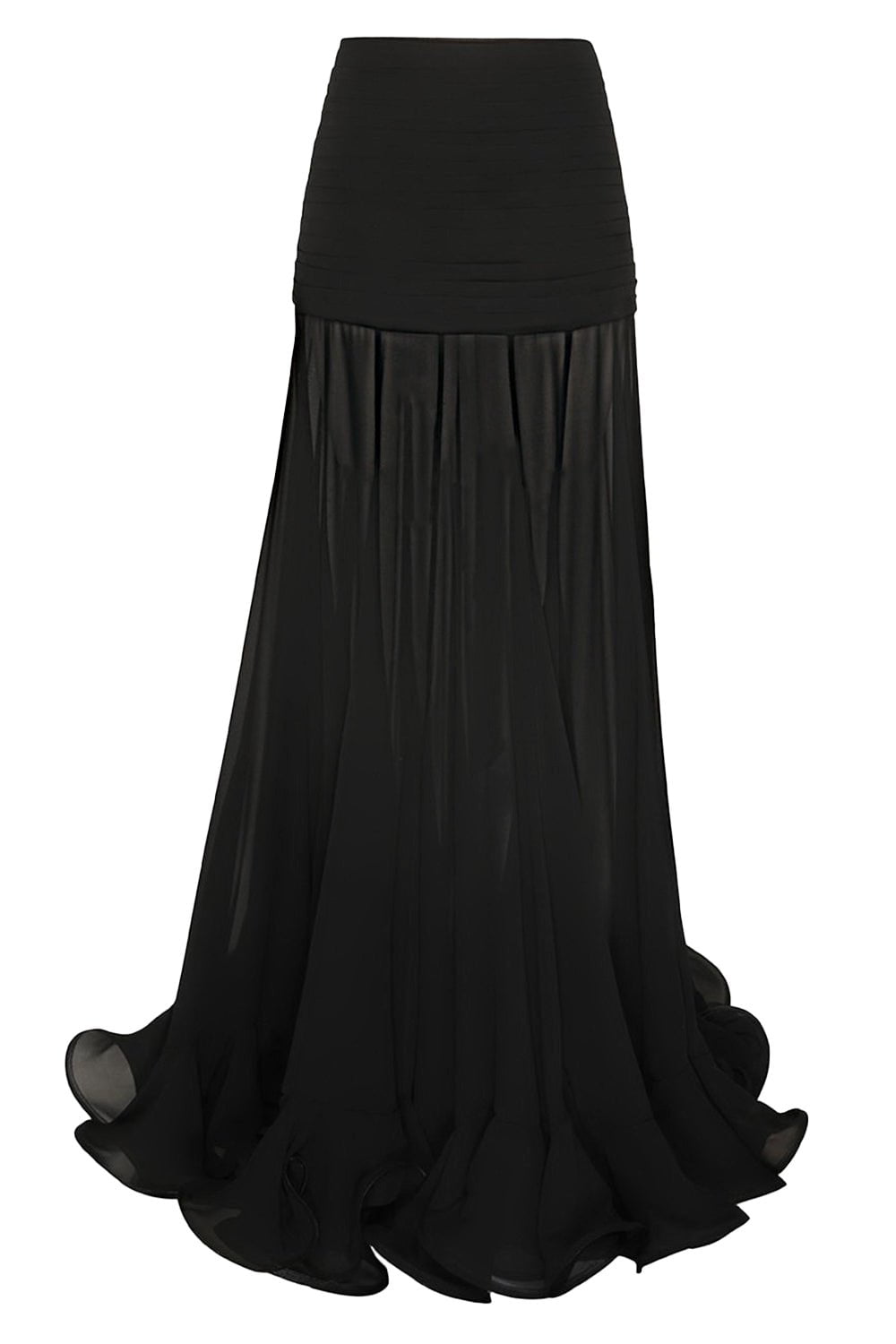 ZIMMERMANN-Illustration Flounce Skirt-BLACK
