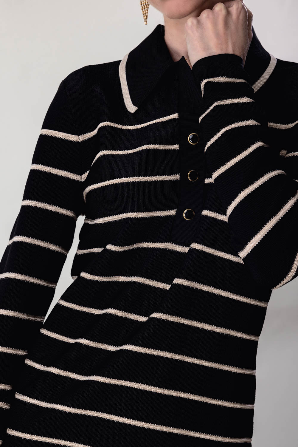 ZIMMERMANN-Crush Stripe Midi Skirt-
