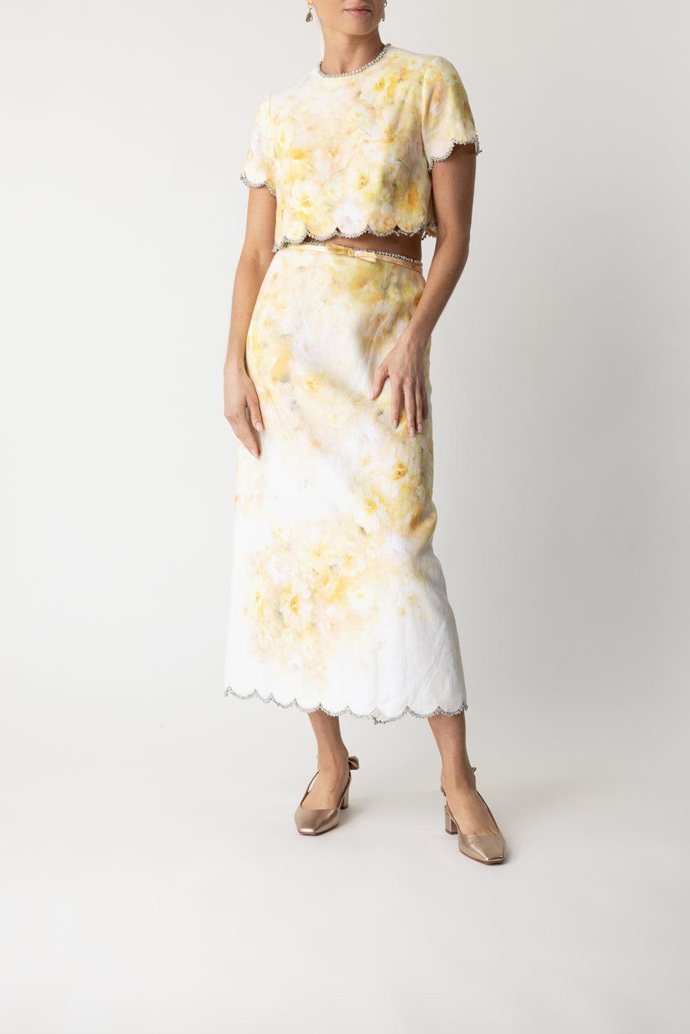 Crush Midi Skirt-YELLOW FLORAL-0-CLOTHINGSKIRTMIDI-ZIMMERMANN