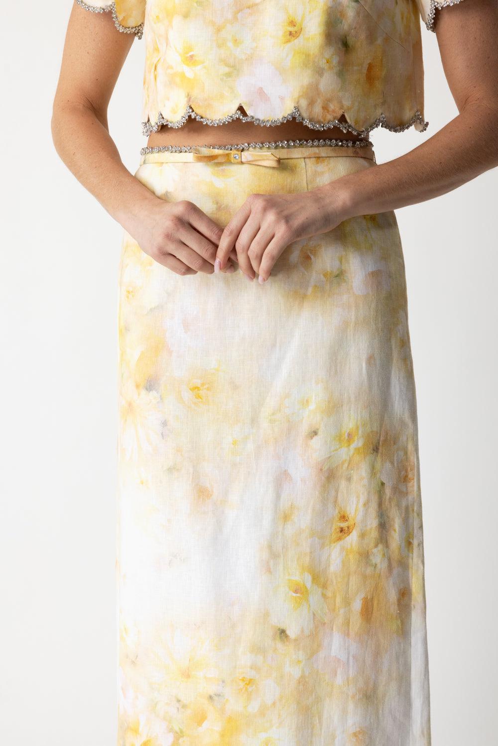 Crush Midi Skirt-YELLOW FLORAL-0-CLOTHINGSKIRTMIDI-ZIMMERMANN