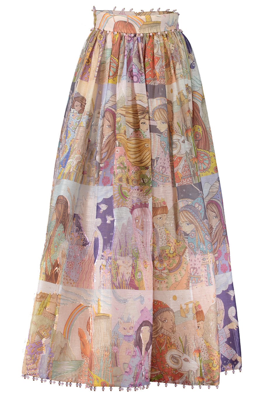 ZIMMERMANN-Kaleidoscope Zodiac Midi Skirt-