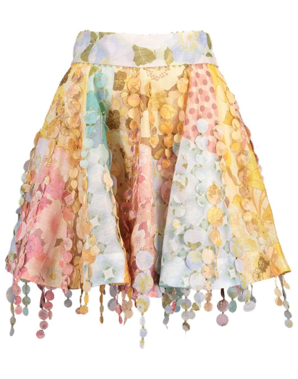 ZIMMERMANN-Tempo Patch Mini Skirt-MIX PRINT
