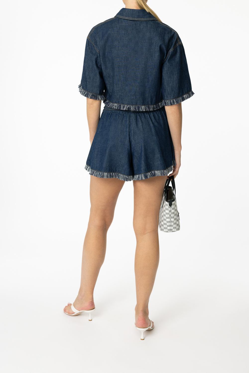 Rhiannon Fringe Shirt-ATLANTIC-0P-CLOTHINGTOPBLOUSE-ZIMMERMANN