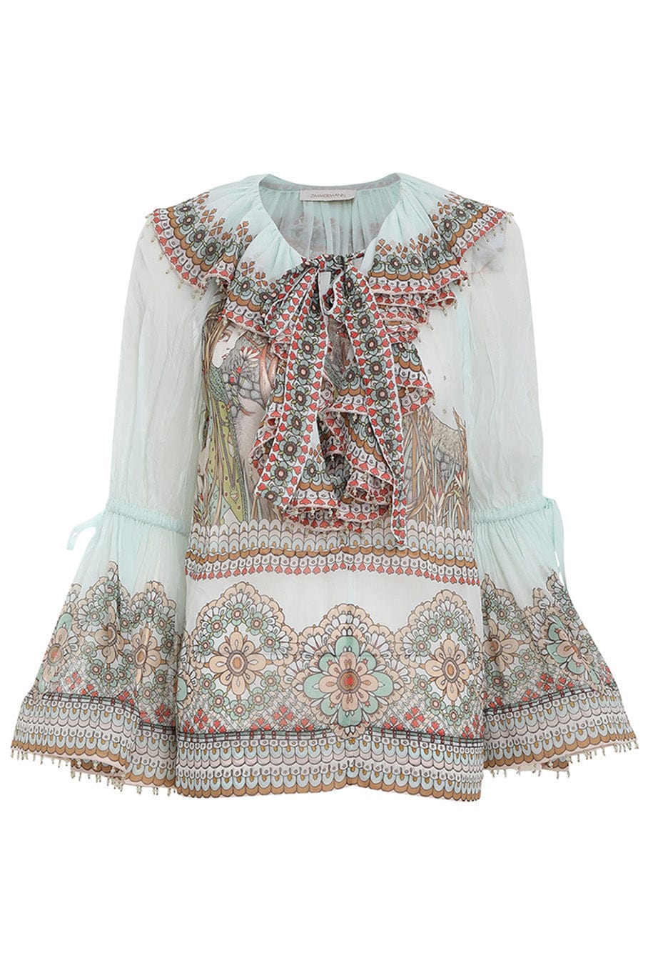 ZIMMERMANN-Kaleidoscope Ruffle Blouse-
