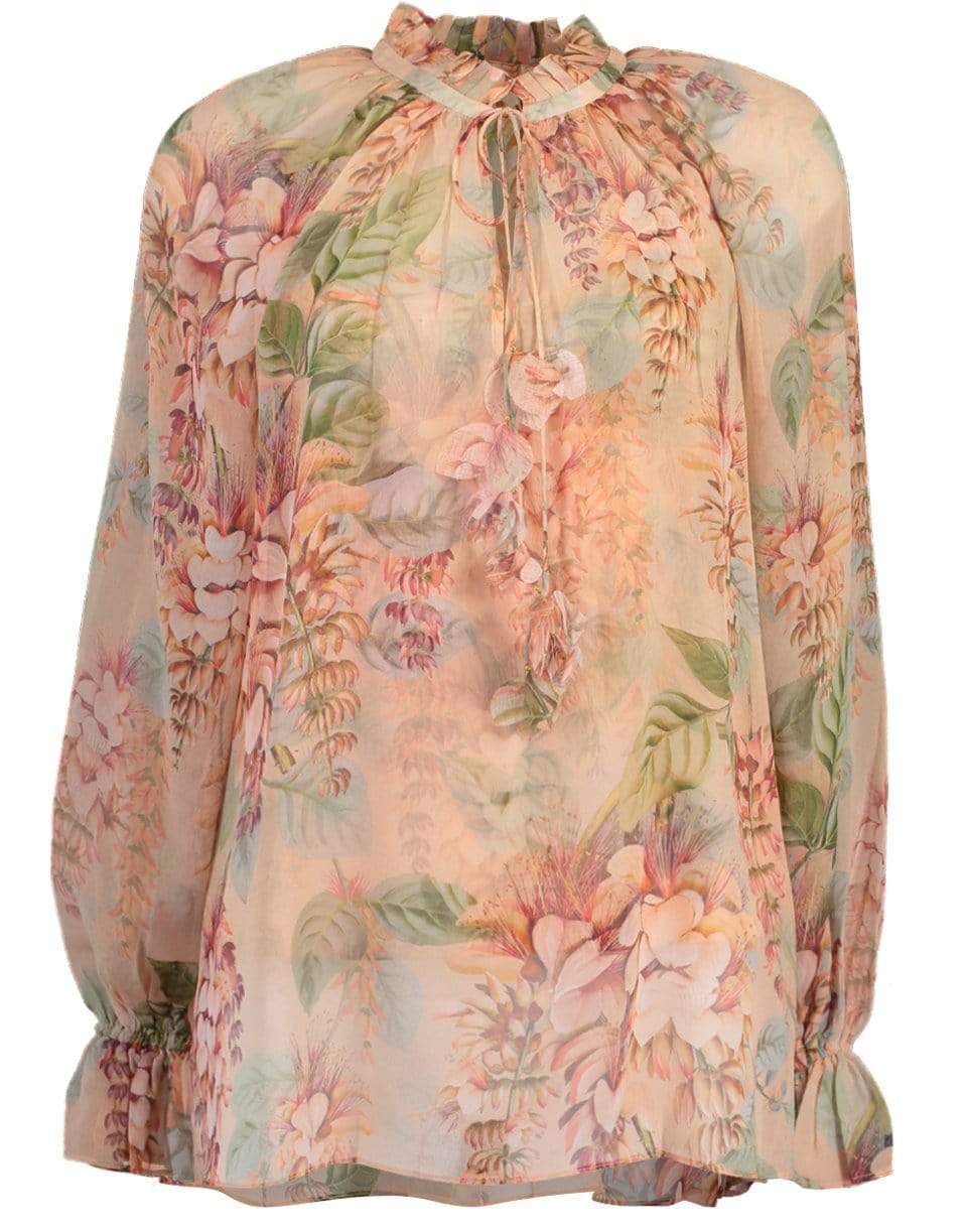  ZIMMERMANN-Coral Tree Candescent Blouse- 
