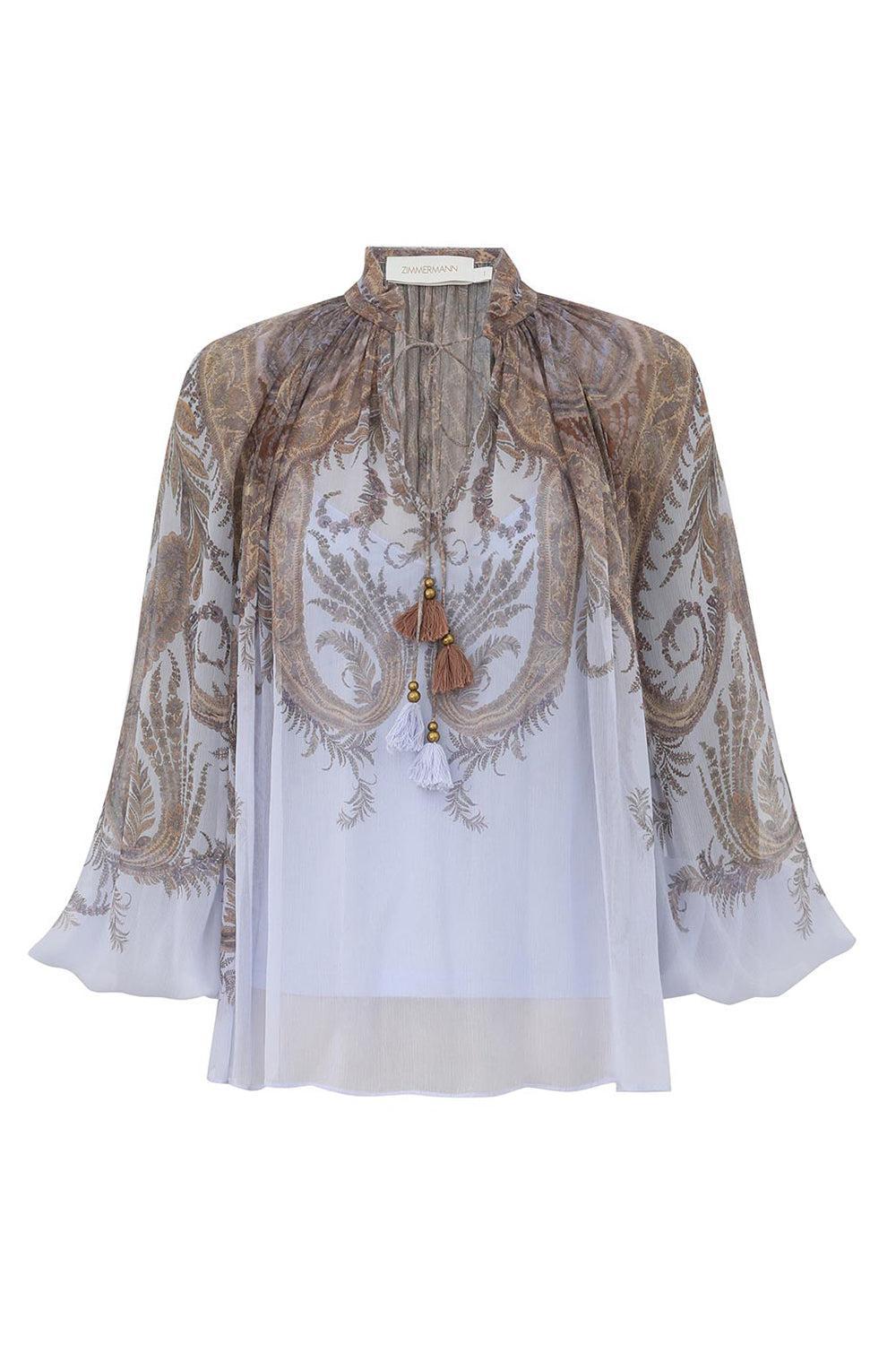 Hypnotic Billow Blouse-LILACPAI-0P-CLOTHINGTOPBLOUSE-ZIMMERMANN