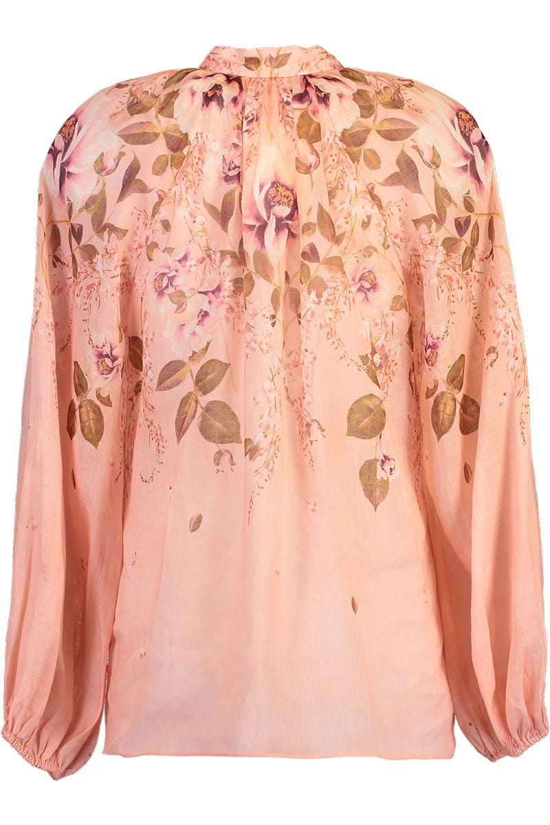 ZIMMERMANN-Rosa Tie Blouse-