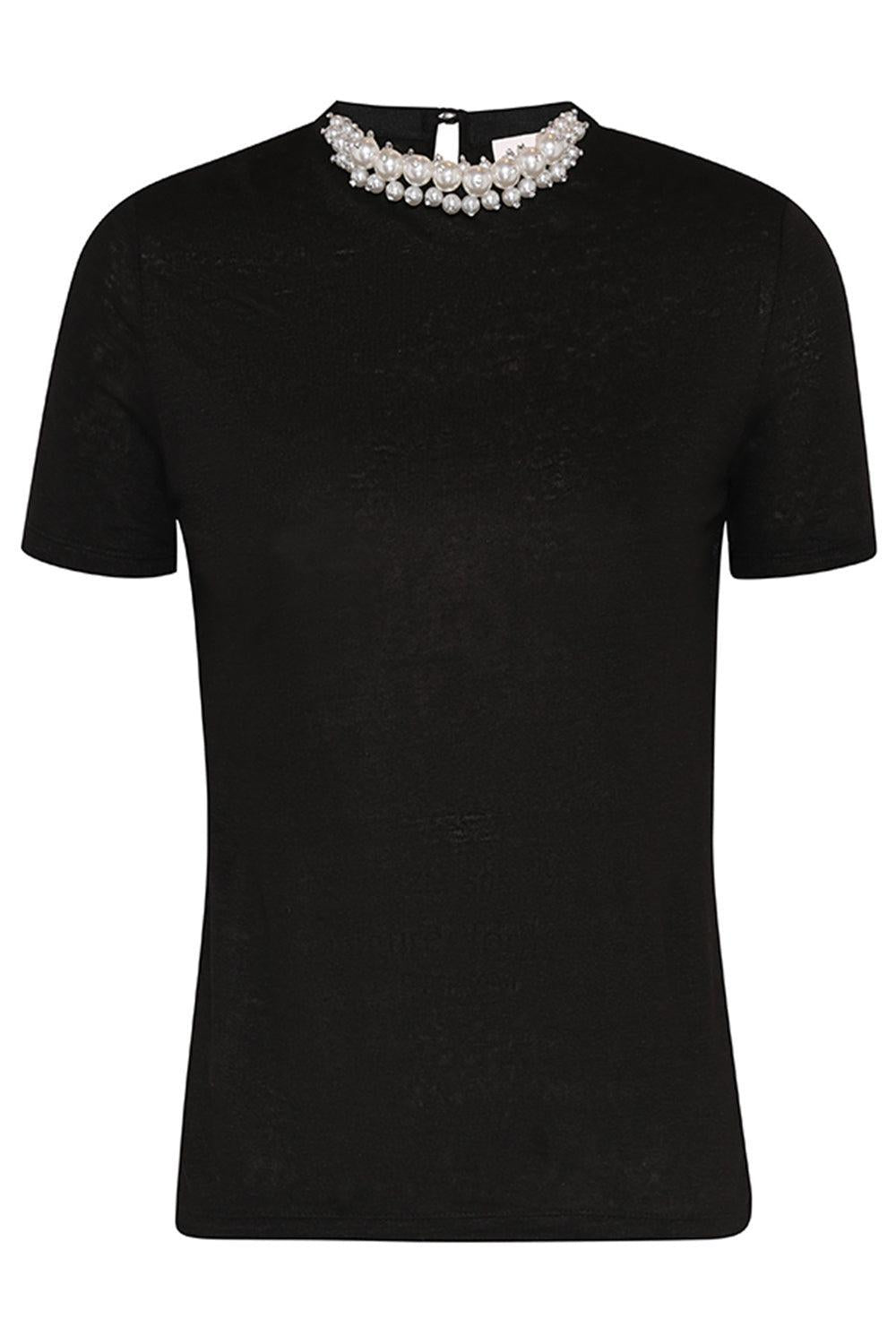 ZIMMERMANN-Crush Embellished Tee - Black-