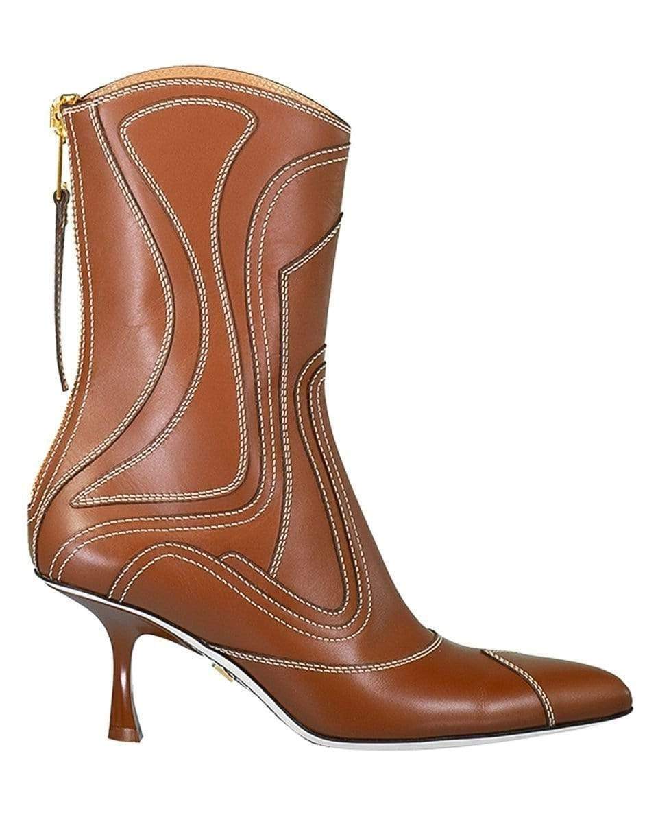 ZIMMERMANN-Cognac Liquid Patchwork Bootie-