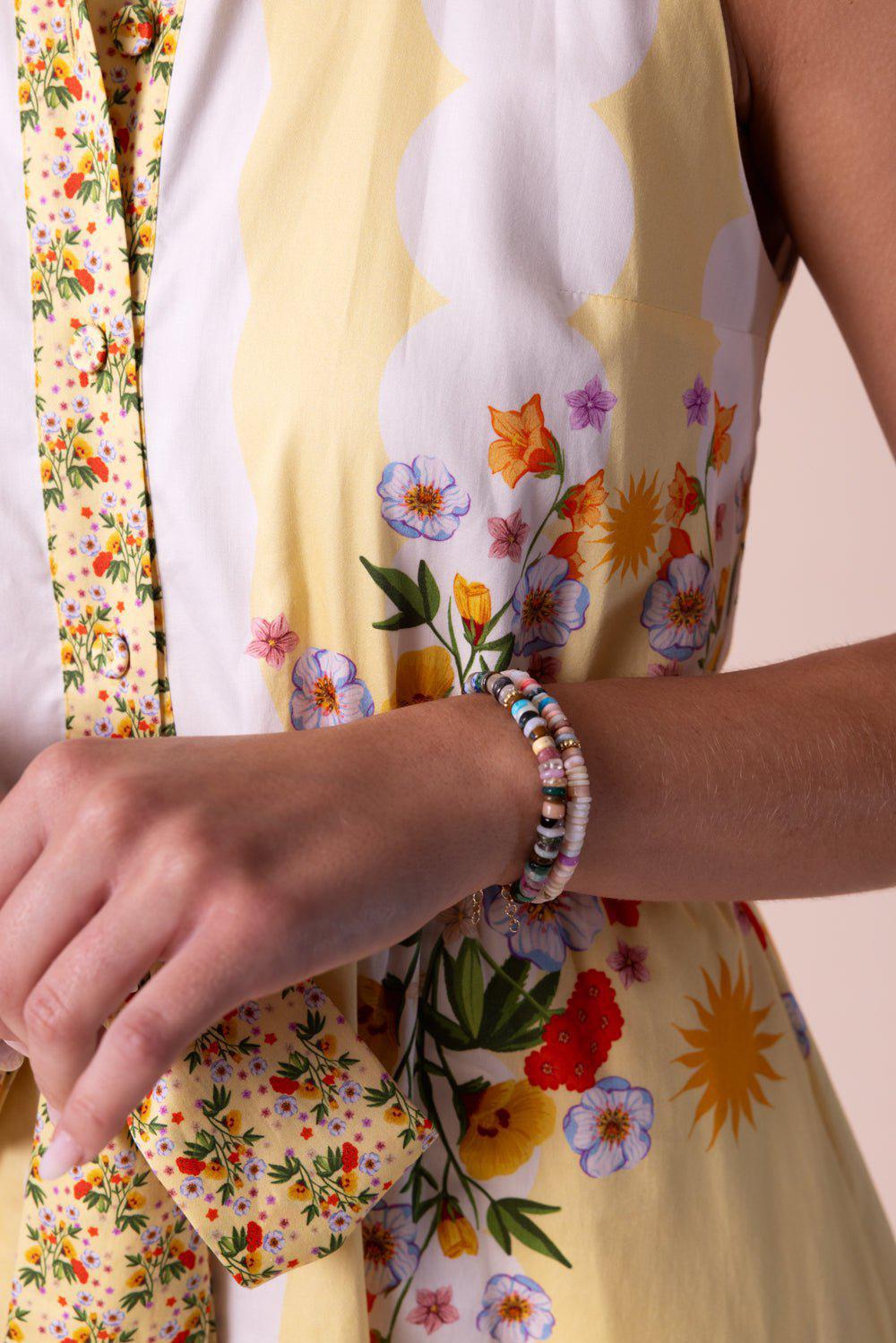 ZOE CHICCO-Dark Tone Mixed Opal Bead Bracelet-YELLOW GOLD