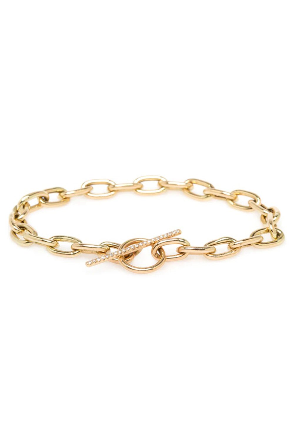 ZOE CHICCO-Diamond Toggle Chain Bracelet-YELLOW GOLD