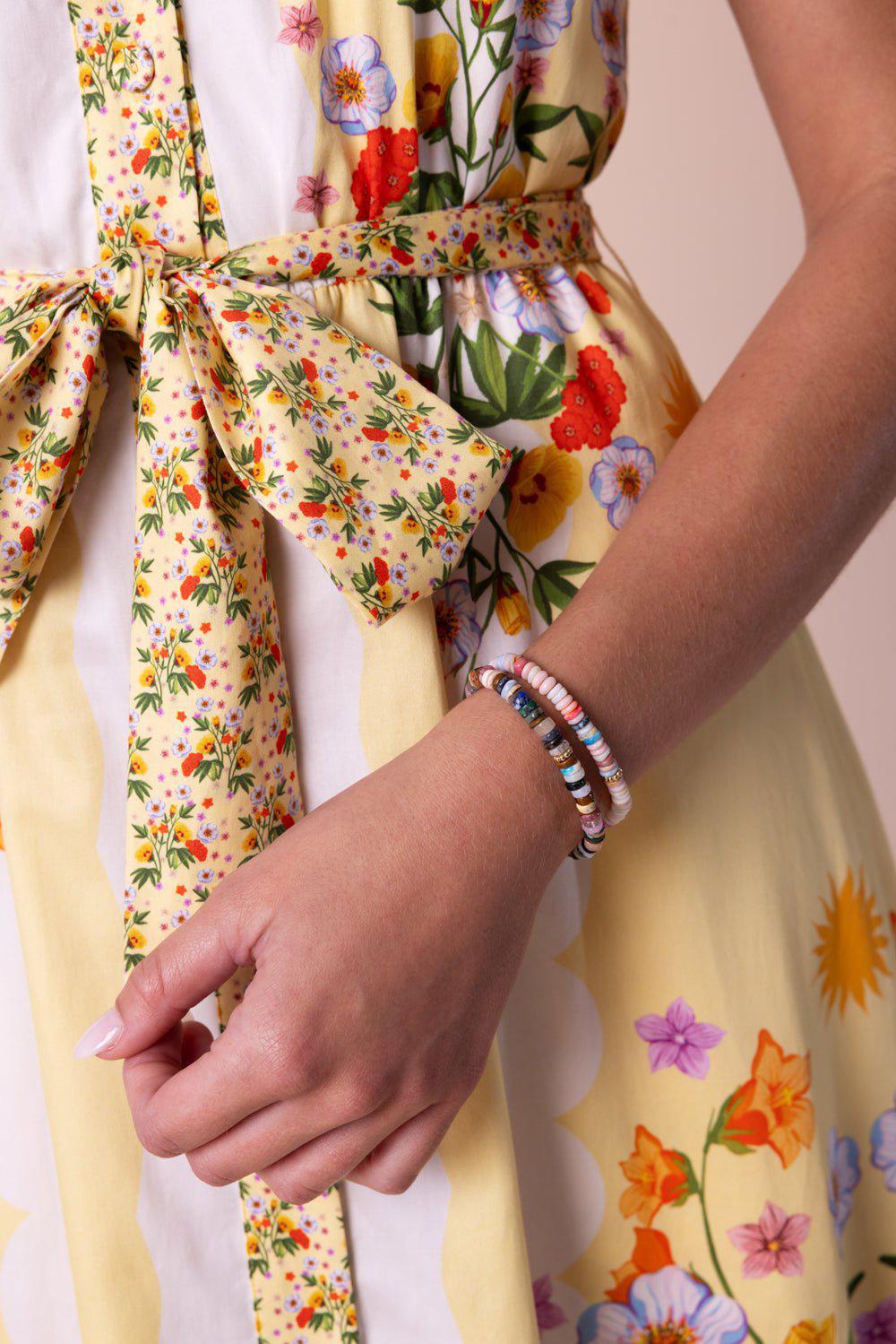 ZOE CHICCO-Light Tone Mixed Opal Bead Bracelet-YELLOW GOLD