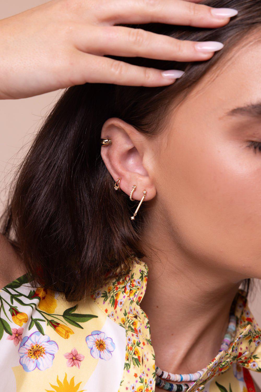 ZOE CHICCO-Double Wire Ear Cuff-YELLOW GOLD