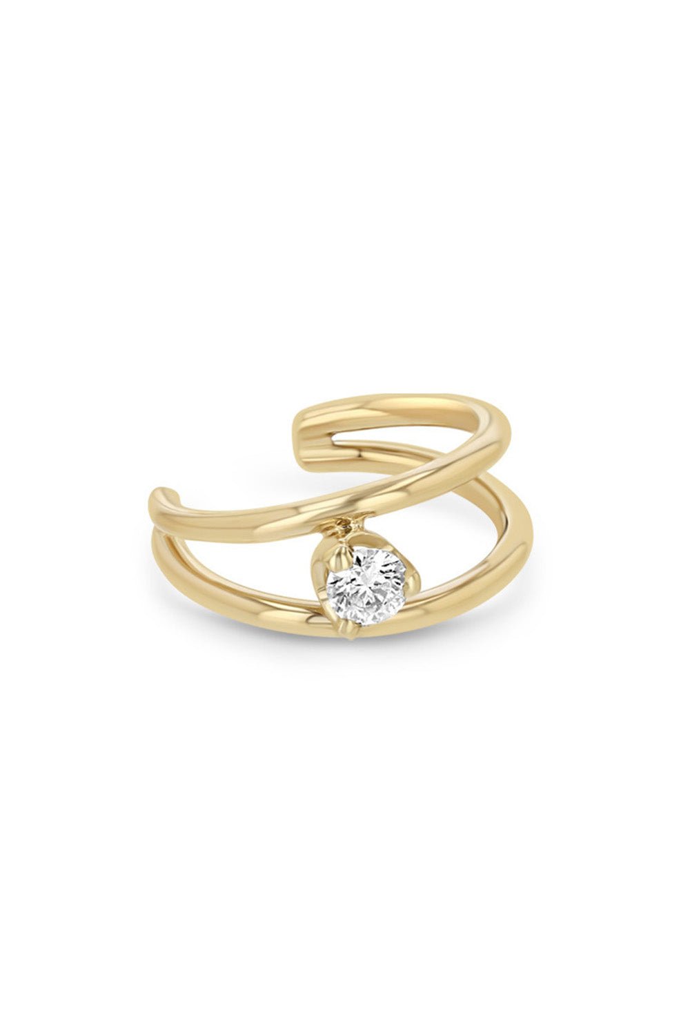 ZOE CHICCO-Double Wire Ear Cuff-YELLOW GOLD