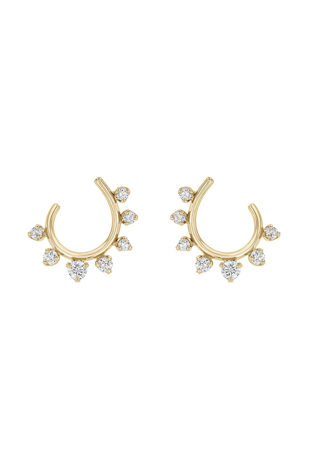 ZOE CHICCO-Front To Back Diamond Circle Hoop Earrings-YELLOW GOLD