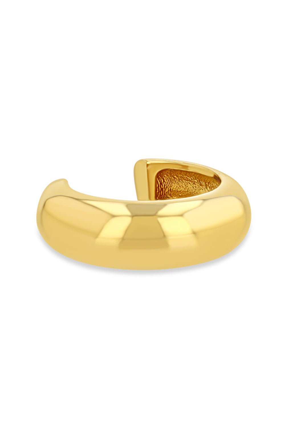 ZOE CHICCO-Half Round Chubby Ear Cuff-YELLOW GOLD