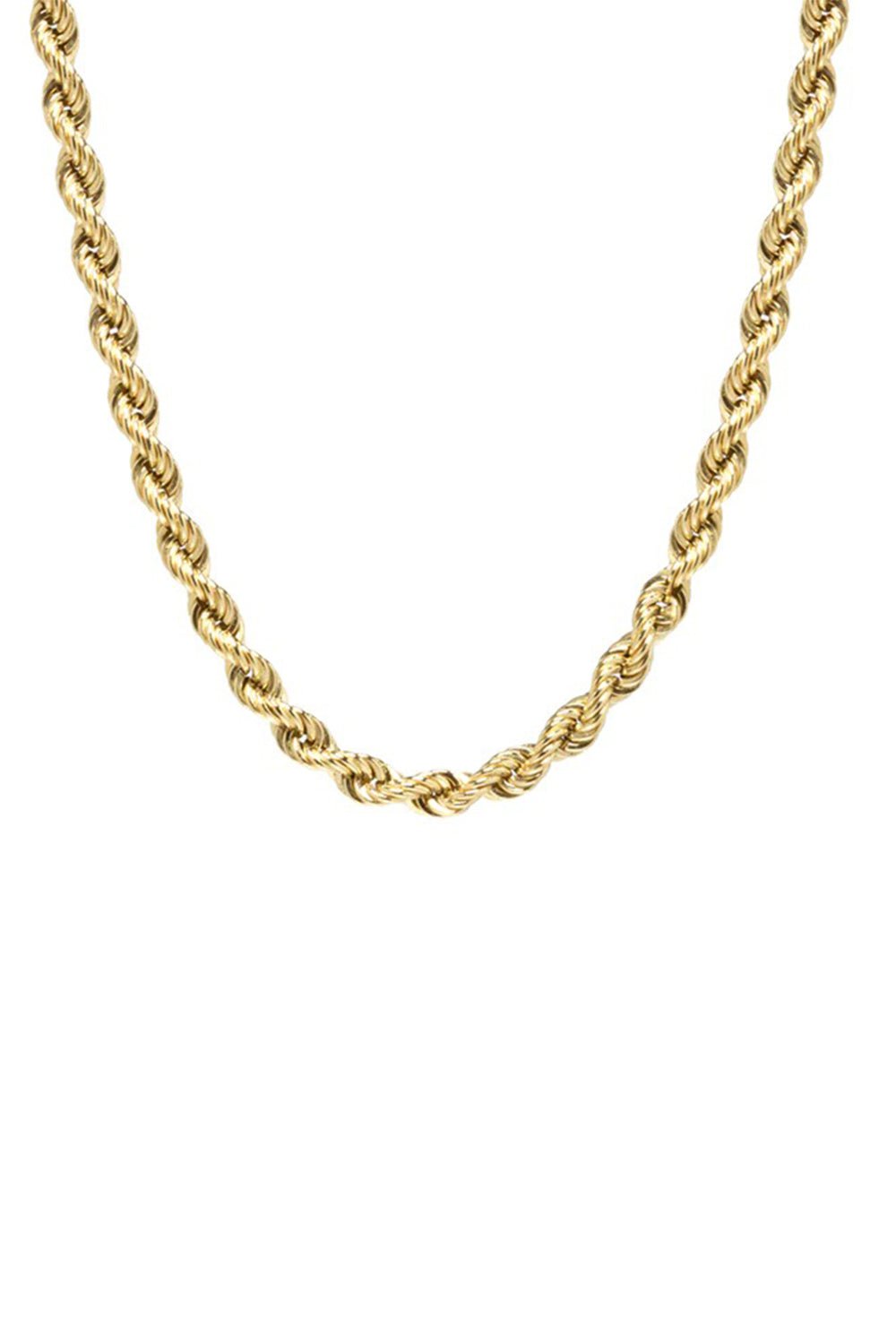 ZOE CHICCO-Large Rope Chain Necklace-YELLOW GOLD