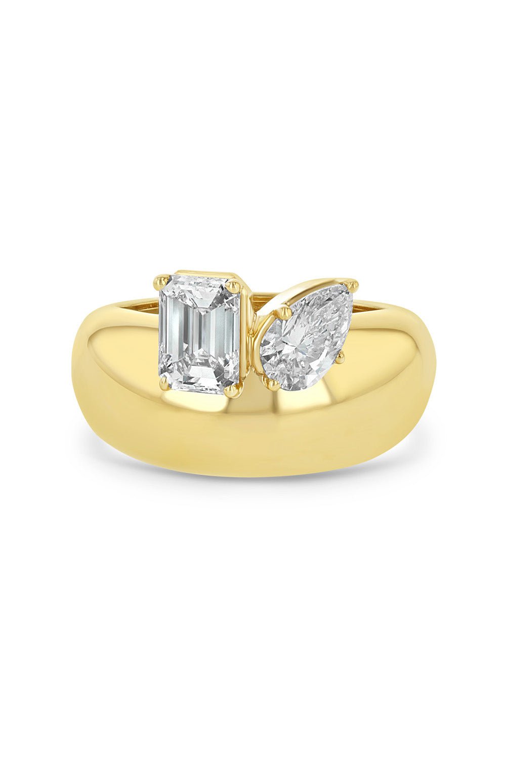 ZOE CHICCO-Horizon Medium Aura Ring-YELLOW GOLD