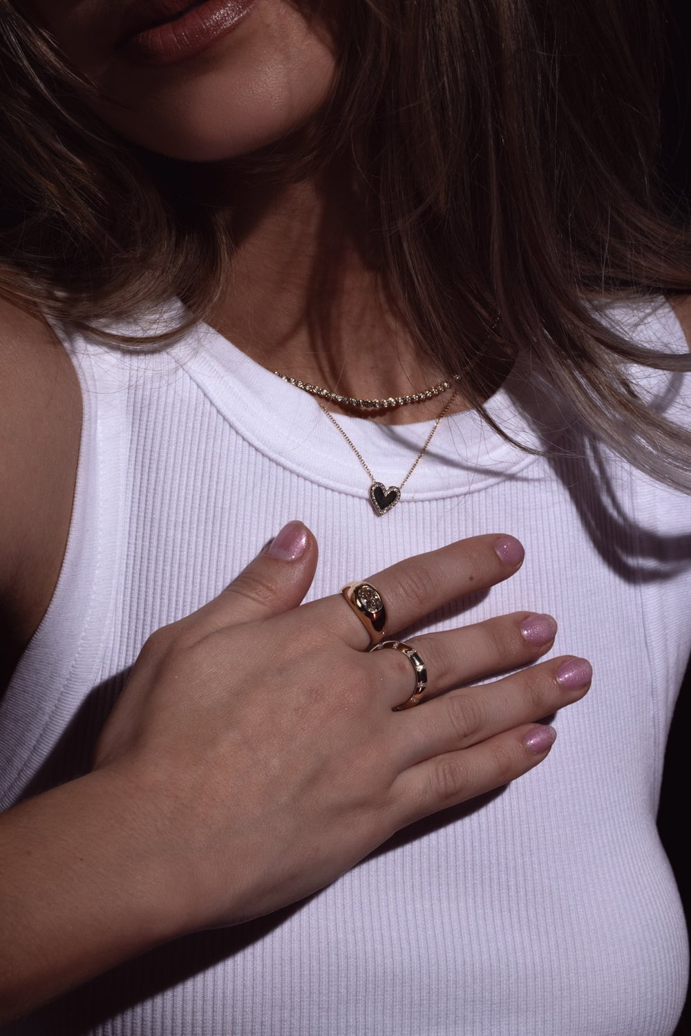 ZOE CHICCO-Oval Diamond Signet Ring-YELLOW GOLD