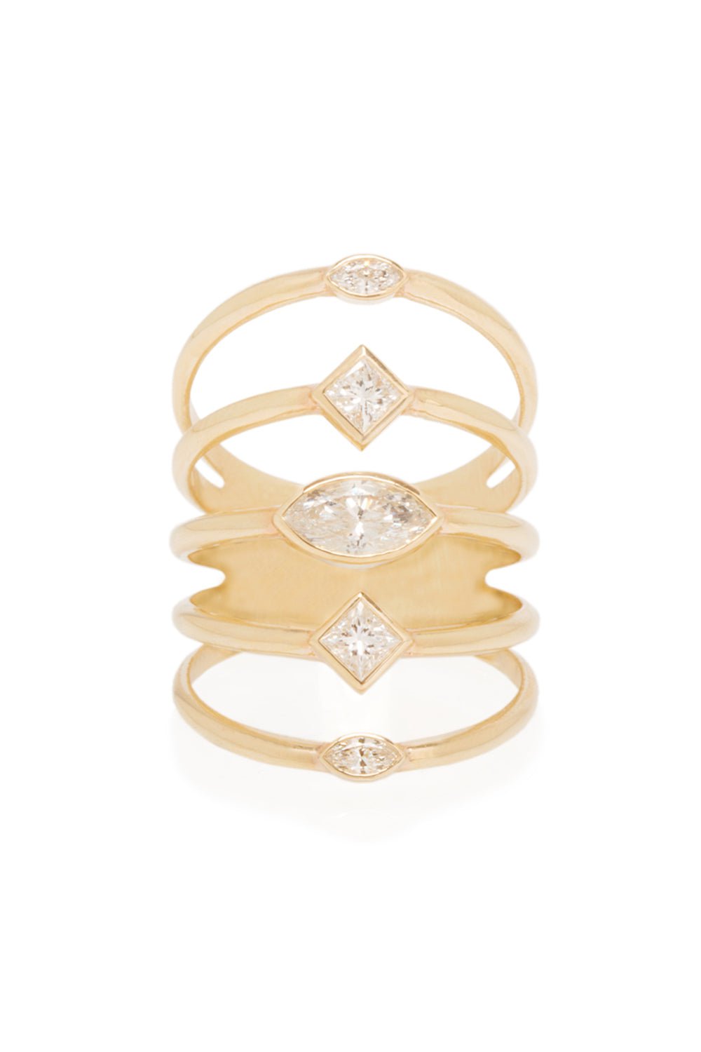ZOE CHICCO-Marquise Princess Diamond Ring-YELLOW GOLD