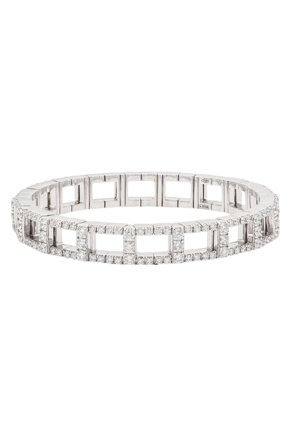 Diamond H Stretch Bracelet - White Gold-WHITE GOLD-JEWELRYFINE JEWELBRACELET O-ZYDO